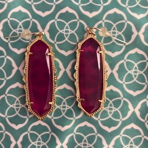 Kendra Scott pink agate Francie earrings